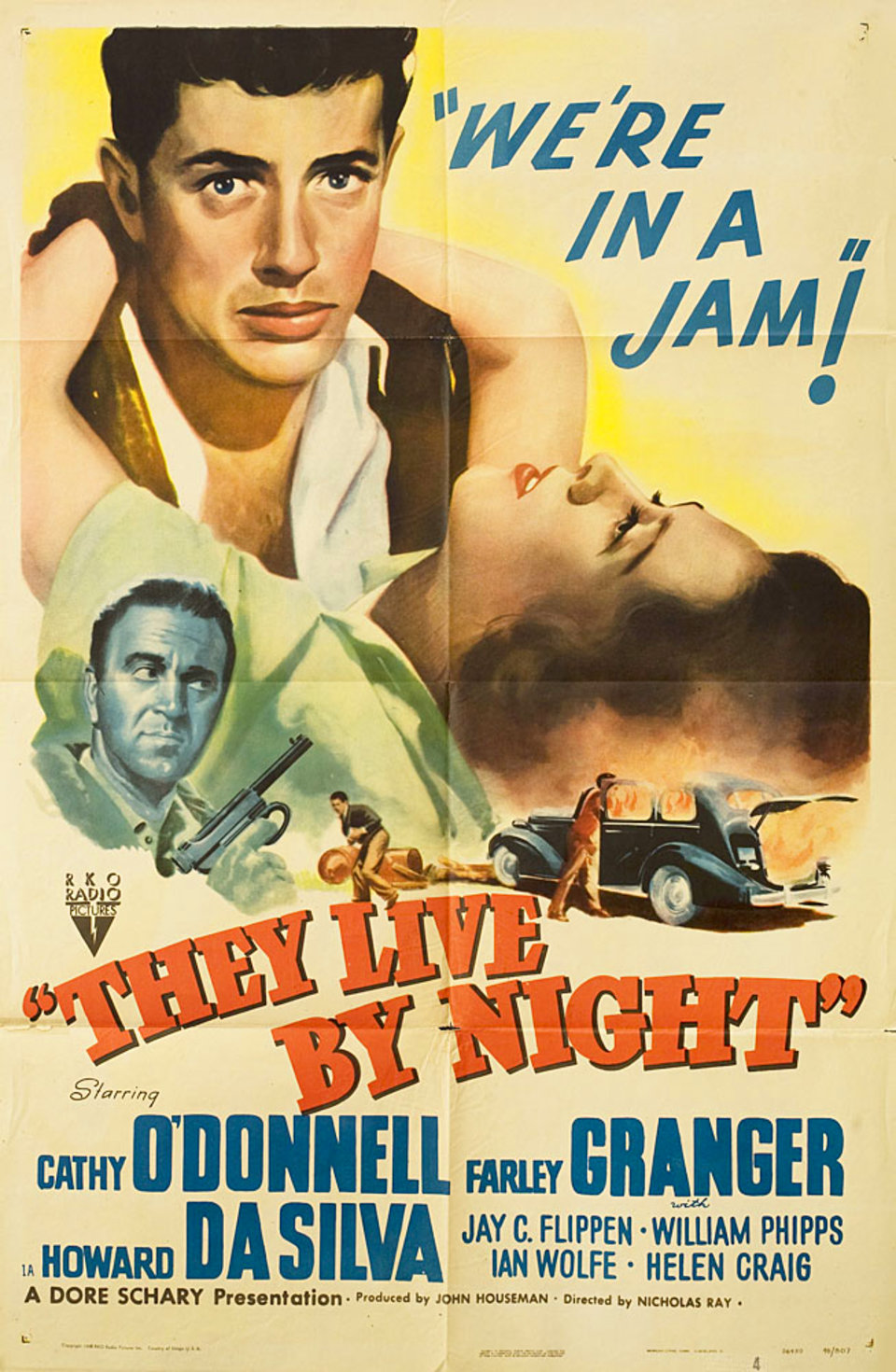 They Live by Night Original 1948 U.S. One Sheet Movie Poster