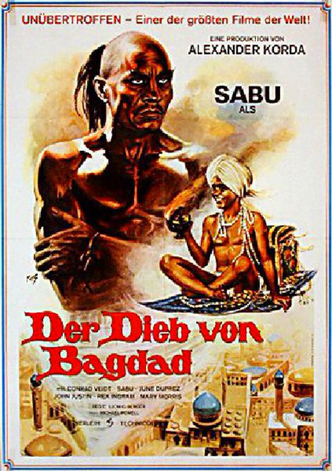 The Thief of Bagdad Original R1972 German A1 Movie Poster