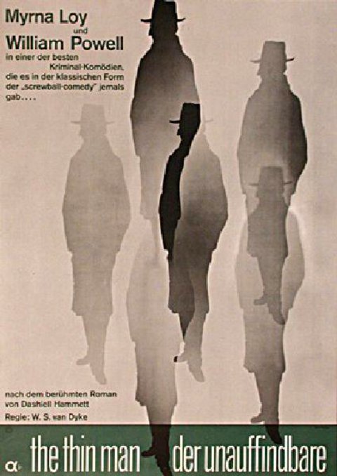 The Thin Man Original R1968 German A1 Movie Poster