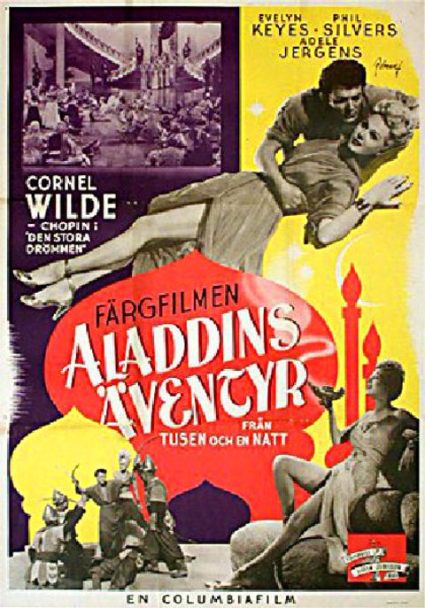 A Thousand and One Nights Original 1945 Swedish B1 Movie Poster