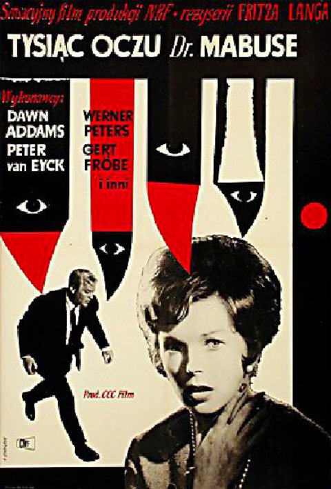 The 1,000 Eyes of Dr. Mabuse Original 1960 Polish A1 Movie Poster
