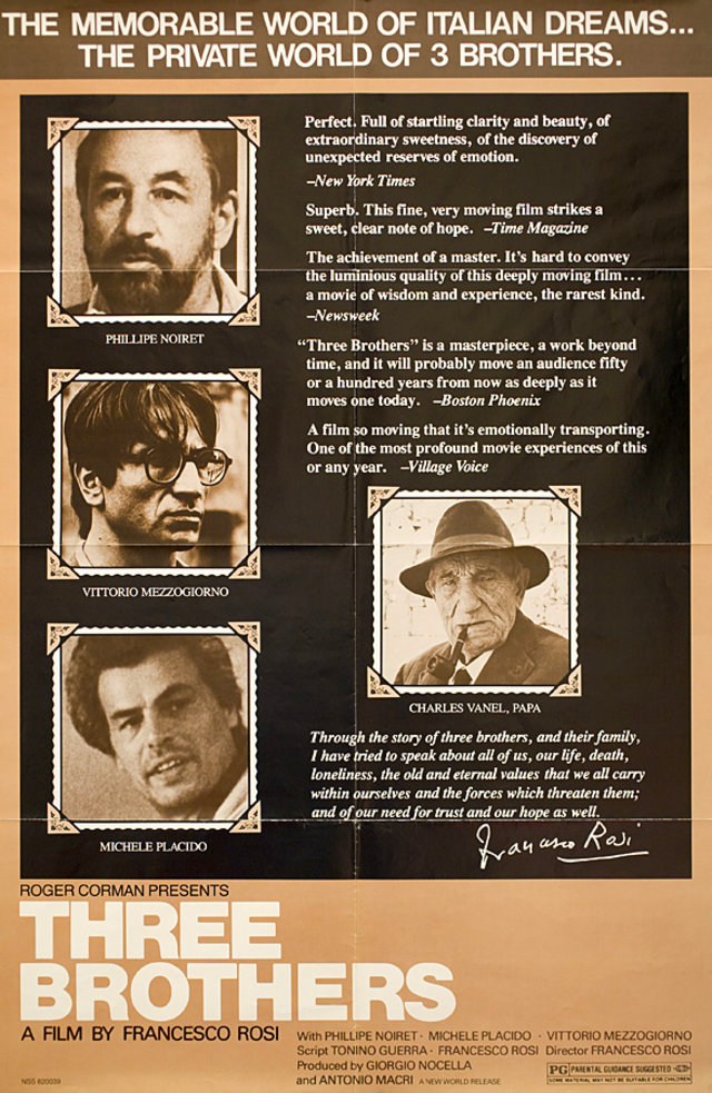 Three Brothers Original 1982 U.S. One Sheet Movie Poster