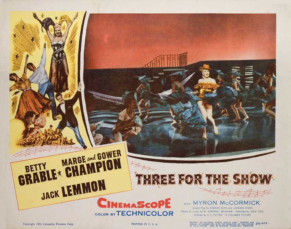 Three for the Show Original 1954 U.S. Scene Card