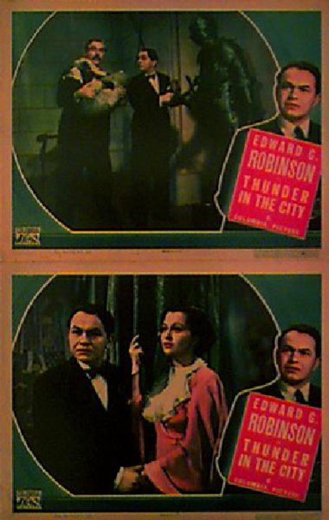 Thunder in the City Original 1937 U.S. Scene Card Set of 3