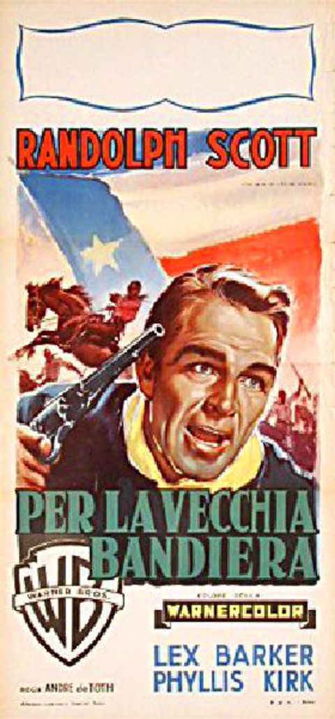 Thunder Over the Plains Original 1953 Italian Locandina Movie Poster
