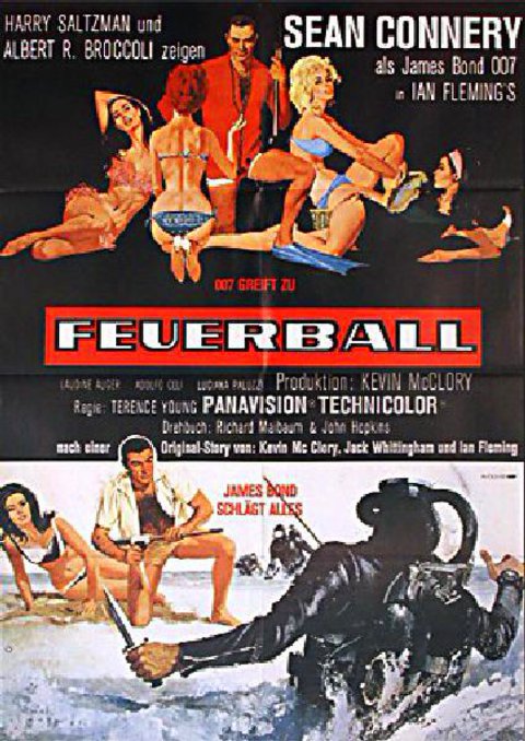 Thunderball R1970s German A1 Poster