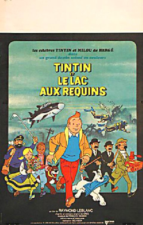 Tintin and the Lake of Sharks Original 1972 Belgian Movie Poster