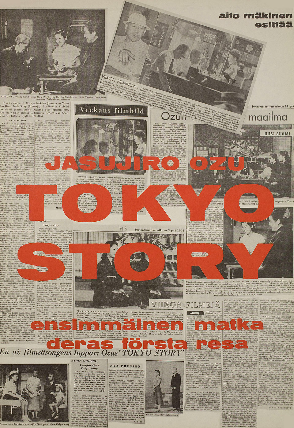 Tokyo Story 1964 Finnish A2 Poster