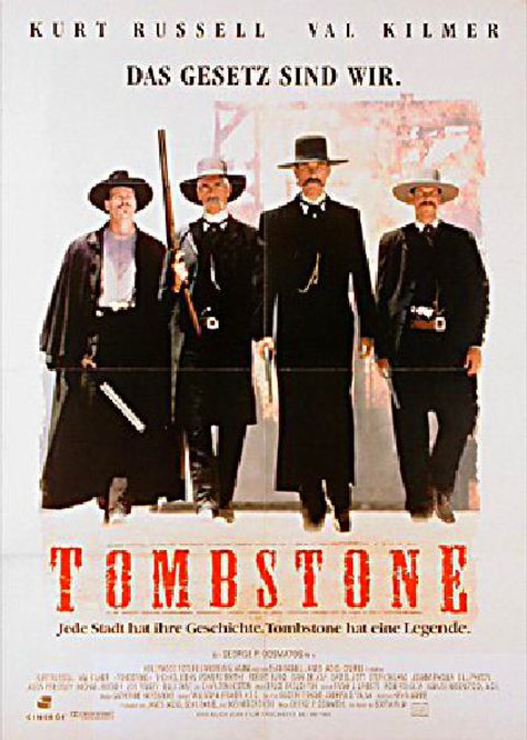 Tombstone Original 1993 German A1 Movie Poster