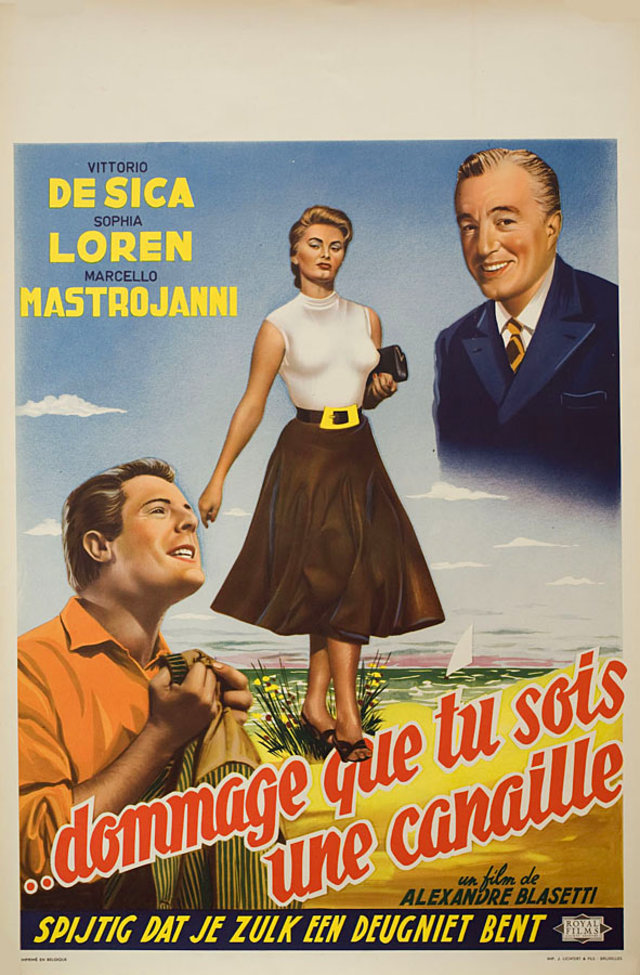 Too Bad She's Bad Original 1954 Belgian Movie Poster