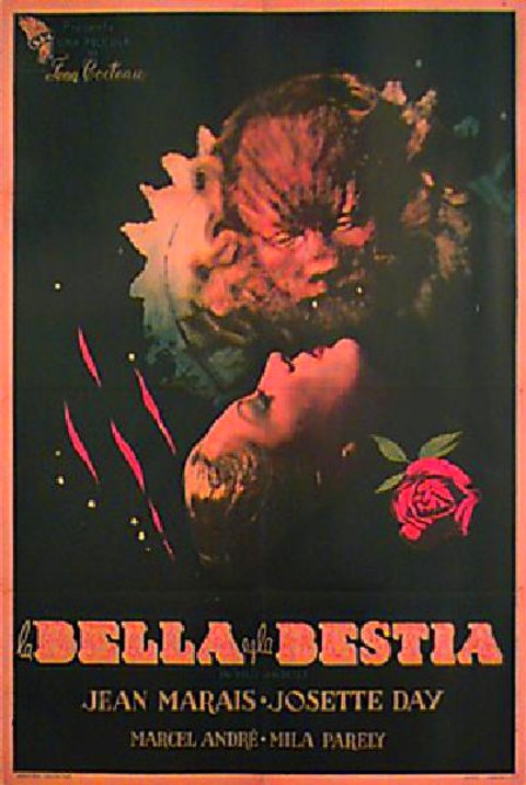 La belle et la bete Original 1947 Argentine Movie Poster