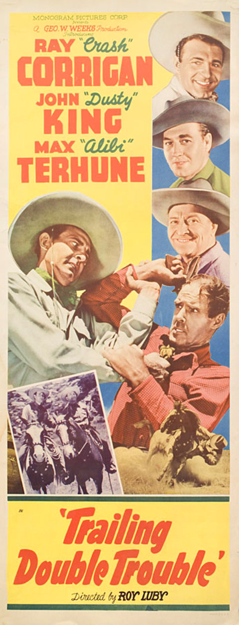 Trailing Double Trouble Original 1940 U.S. Insert Movie Poster