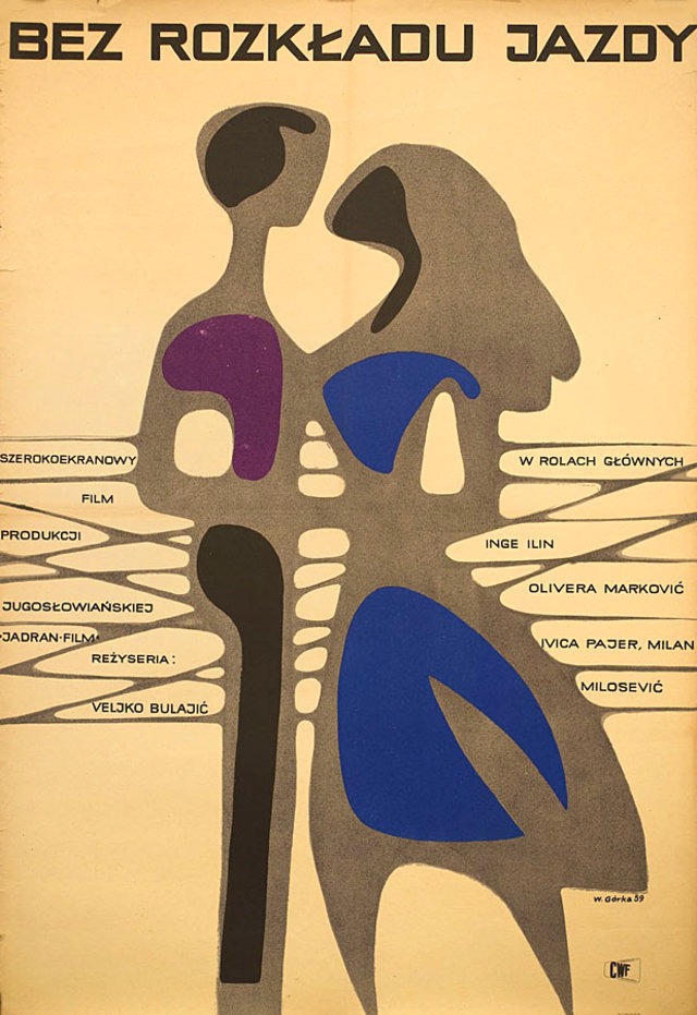 Train Without a Timetable Original 1959 Polish A1 Movie Poster