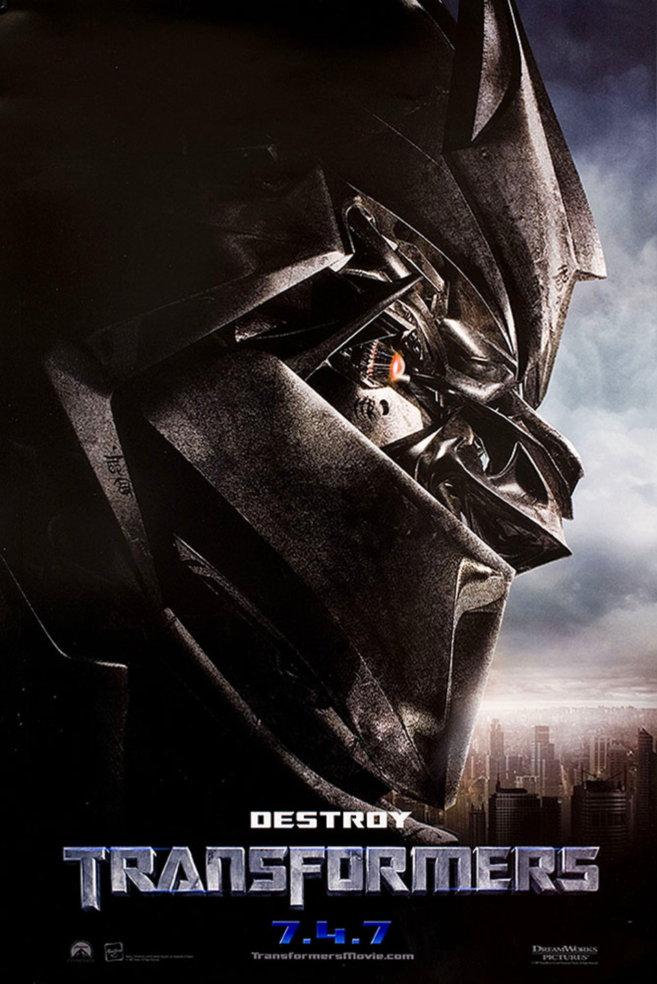 Transformers Original 2007 U.S. Mini Movie Poster