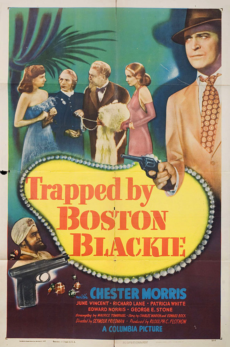 Trapped by Boston Blackie Original 1948 U.S. One Sheet Movie Poster