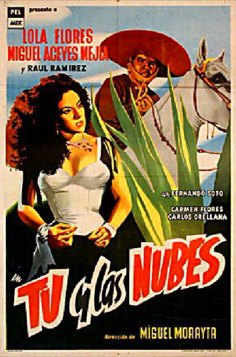 Tu y las nubes Original 1955 Argentine Movie Poster