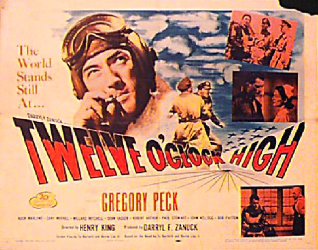 Twelve O'Clock High Original R1955 U.S. Half Sheet Movie Poster