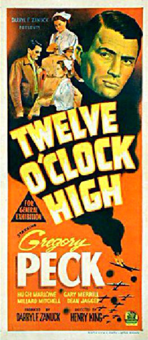 Twelve O'Clock High Original 1950 Australian Daybill Movie Poster