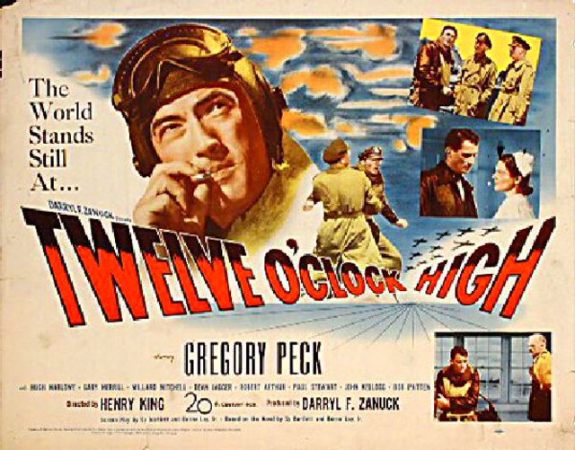 Twelve O'Clock High Original 1950 U.S. Half Sheet Movie Poster