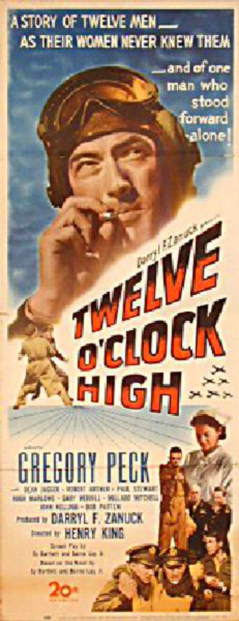 Twelve O'Clock High Original 1950 U.S. Insert Movie Poster