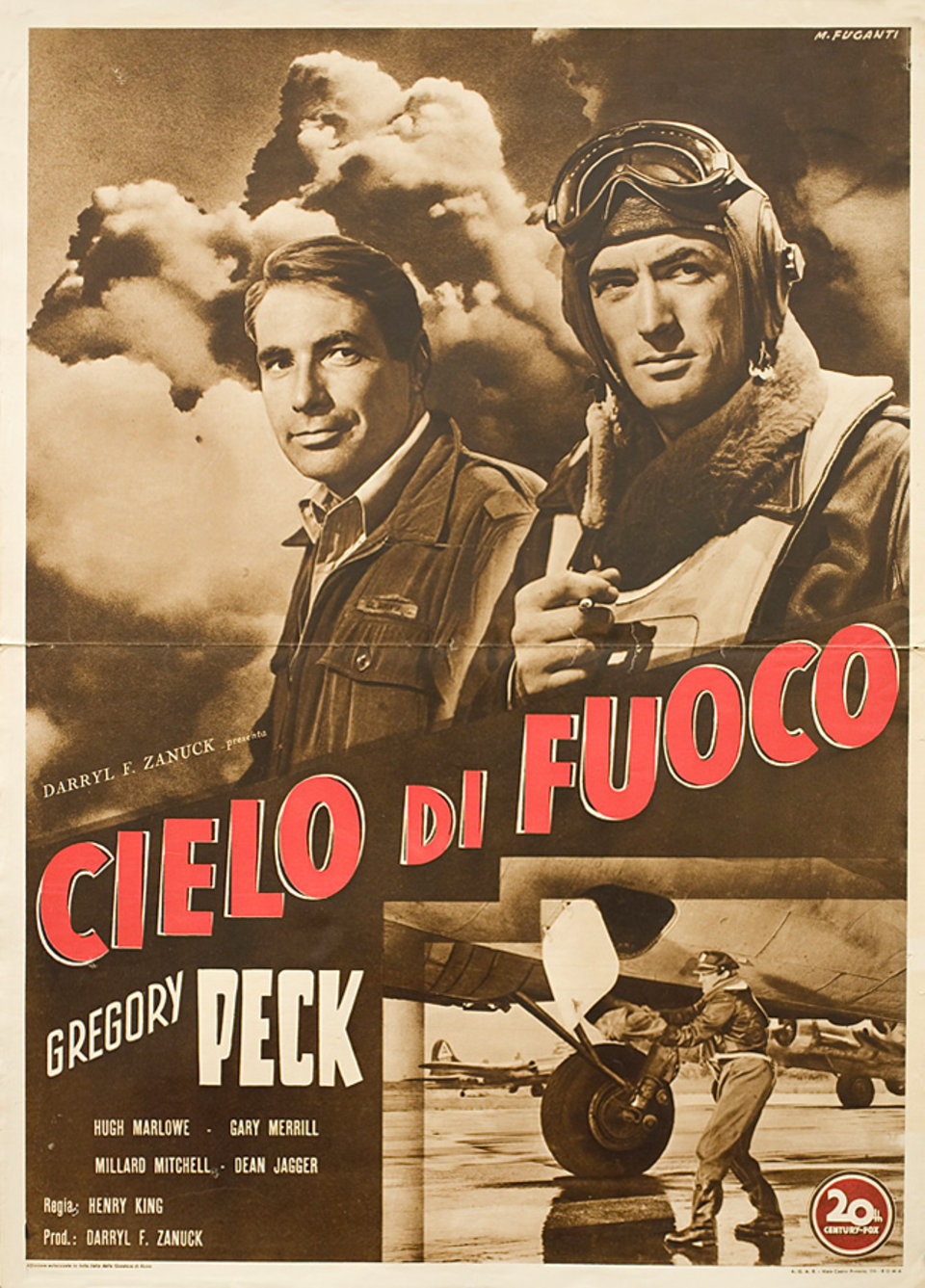 Twelve O'Clock High Original 1950 Italian Fotobusta Movie Poster