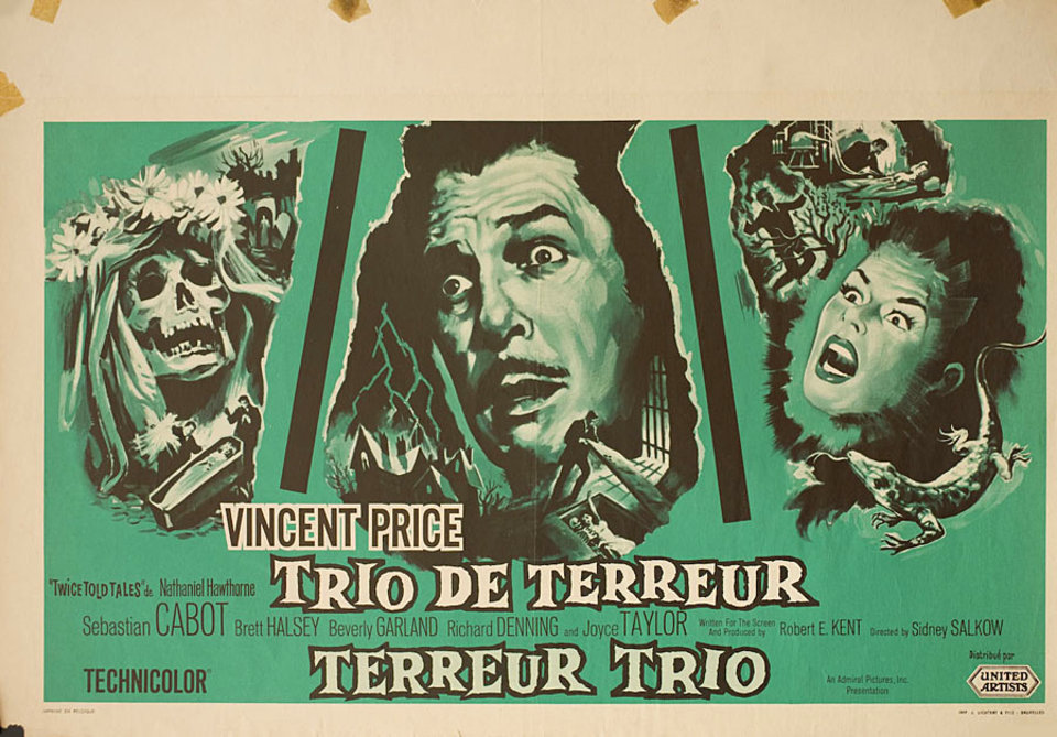 Twice-Told Tales Original 1963 Belgian Movie Poster