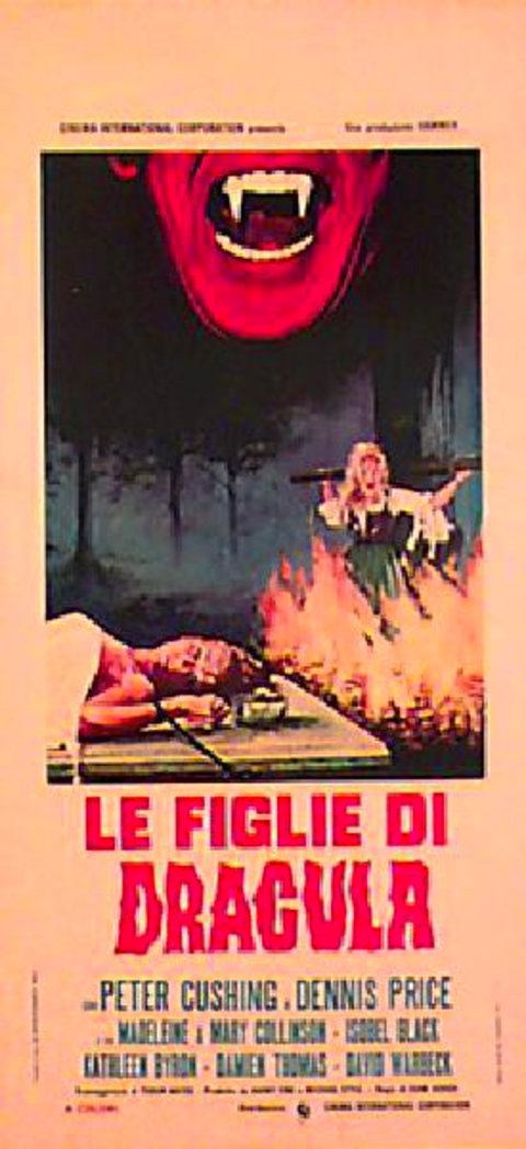 Twins of Dracula Original 1972 Italian Locandina Movie Poster