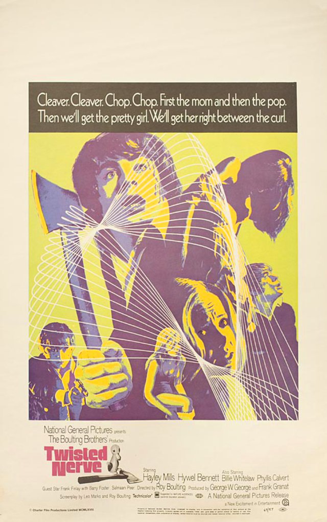 Twisted Nerve Original 1969 U.S. Window Card Movie Poster