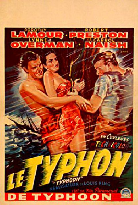 Typhoon Original 1950s Belgian Movie Poster