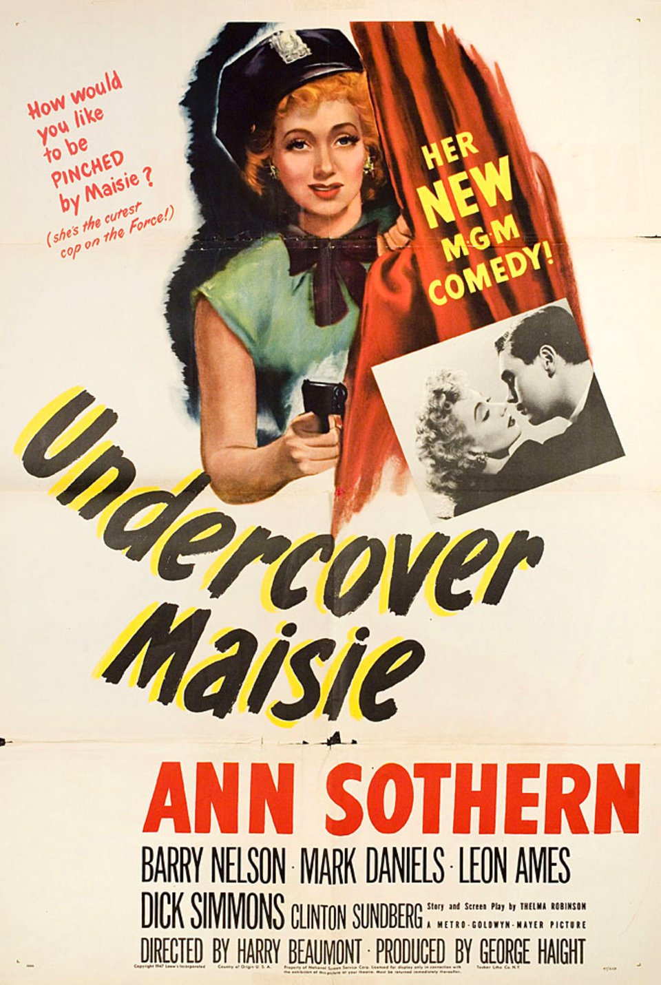 Undercover Maisie Original 1947 U.S. One Sheet Movie Poster
