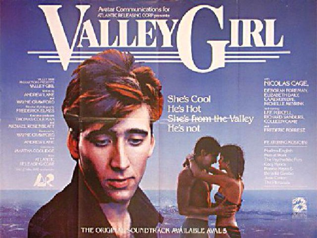 Valley Girl Original 1983 British Quad Movie Poster