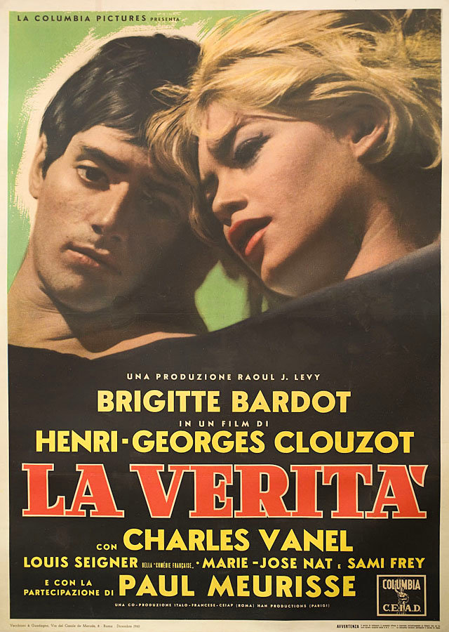 The Truth Original 1960 Italian Due Foglio Movie Poster