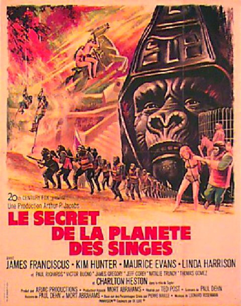Beneath the Planet of the Apes Original 1970 French Petite Movie Poster