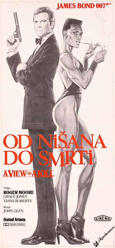 A View to a Kill Original 1985 Yugoslav B2 Movie Poster