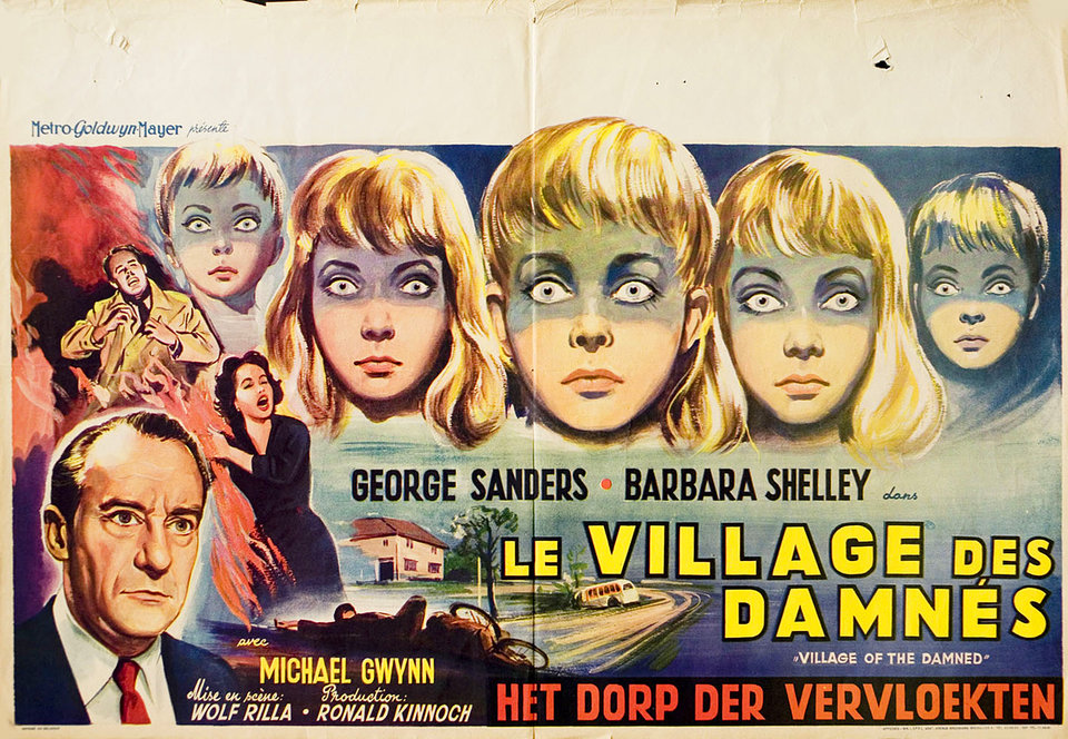 Village of the Damned Original 1960 Belgian Movie Poster