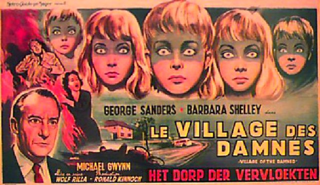 Village of the Damned Original 1961 Belgian Movie Poster