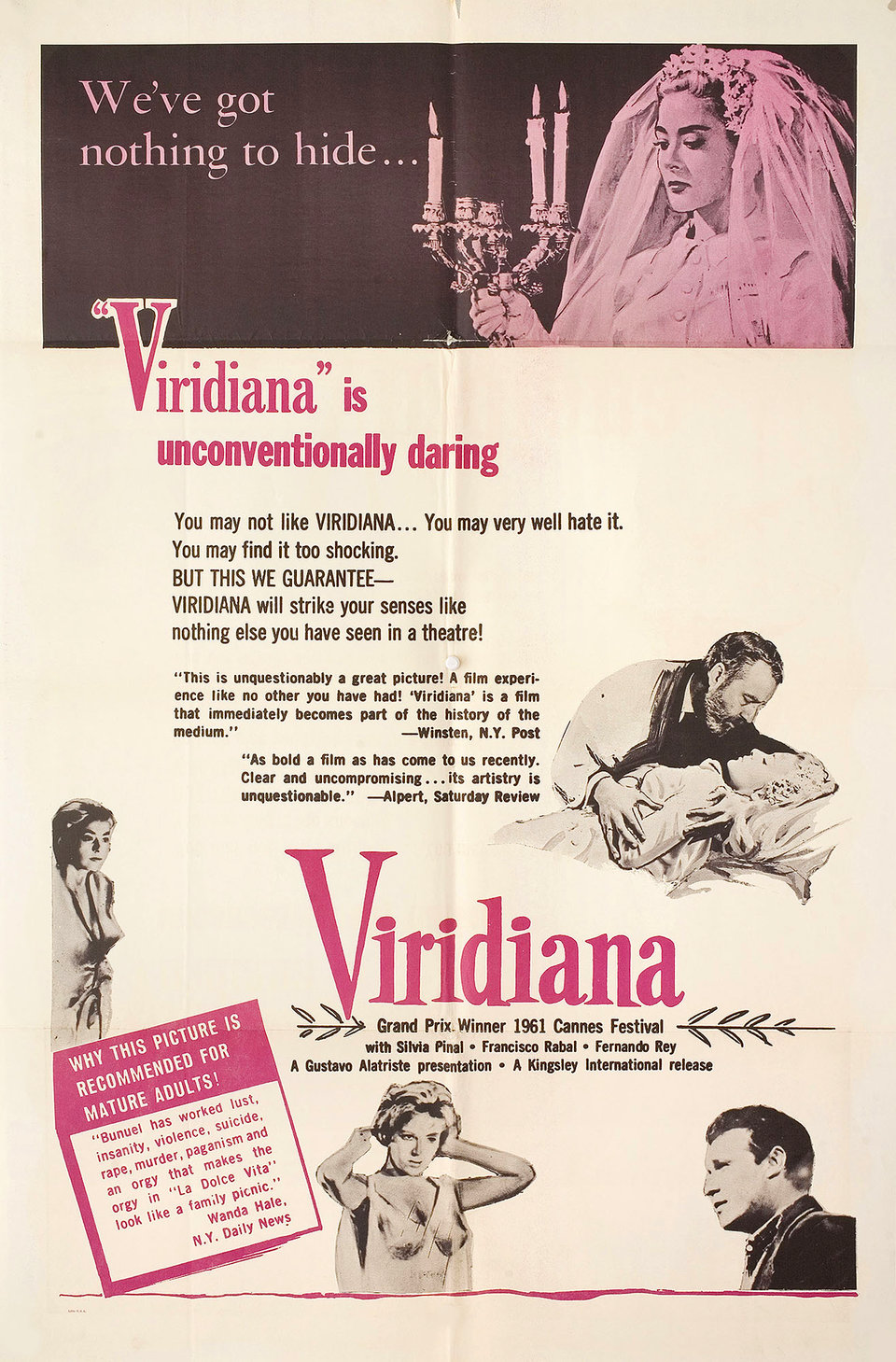 Viridiana Original 1961 U.S. One Sheet Movie Poster