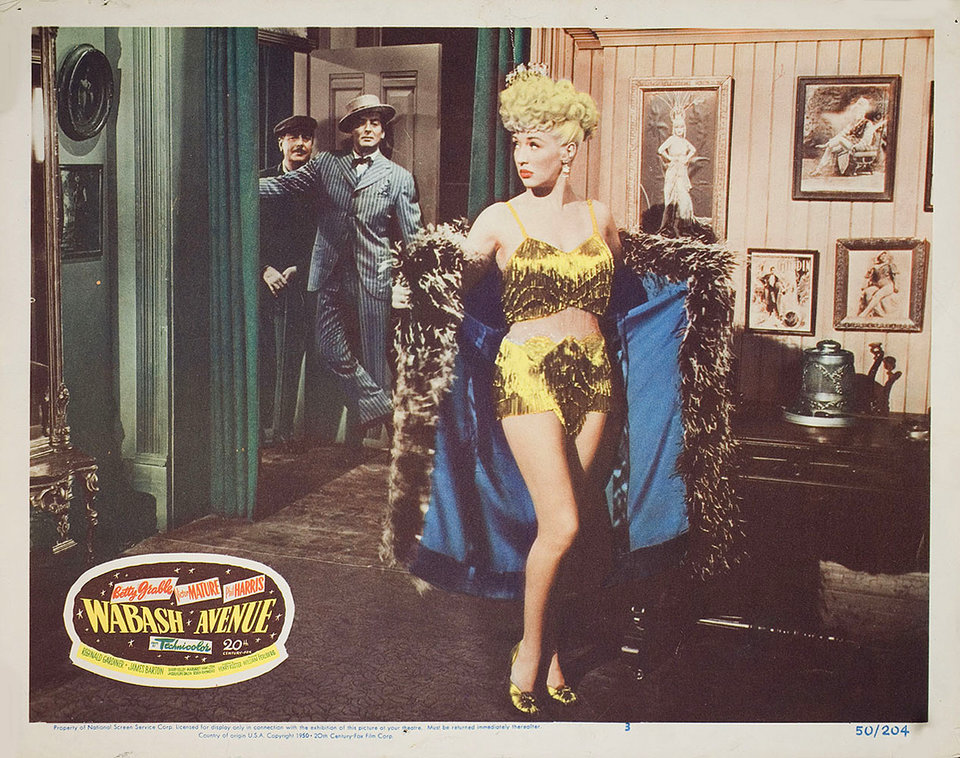 Wabash Avenue Original 1950 U.S. Scene Card