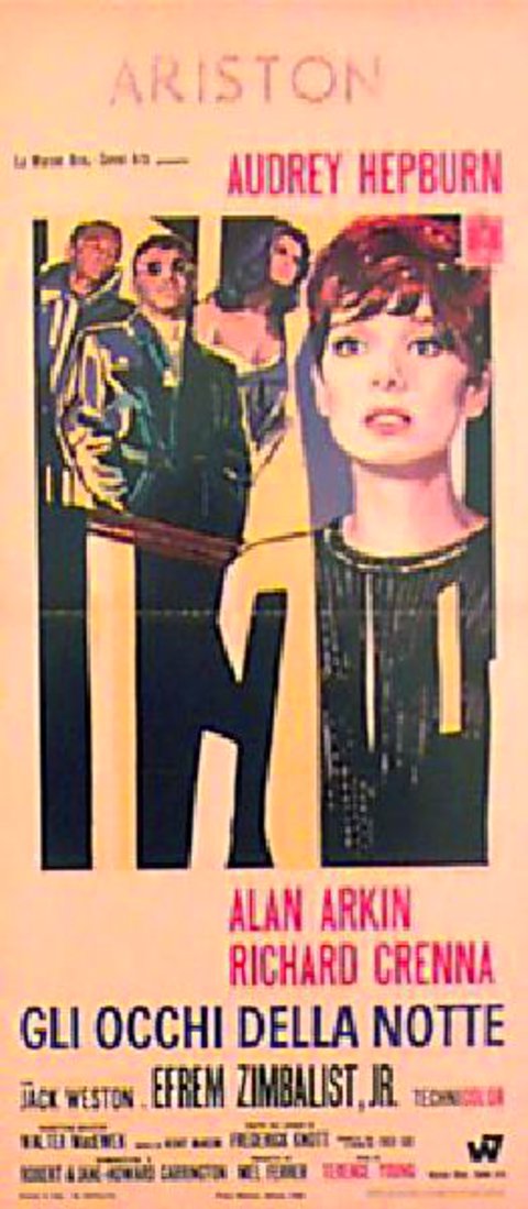 Wait Until Dark Original 1968 Italian Locandina Movie Poster