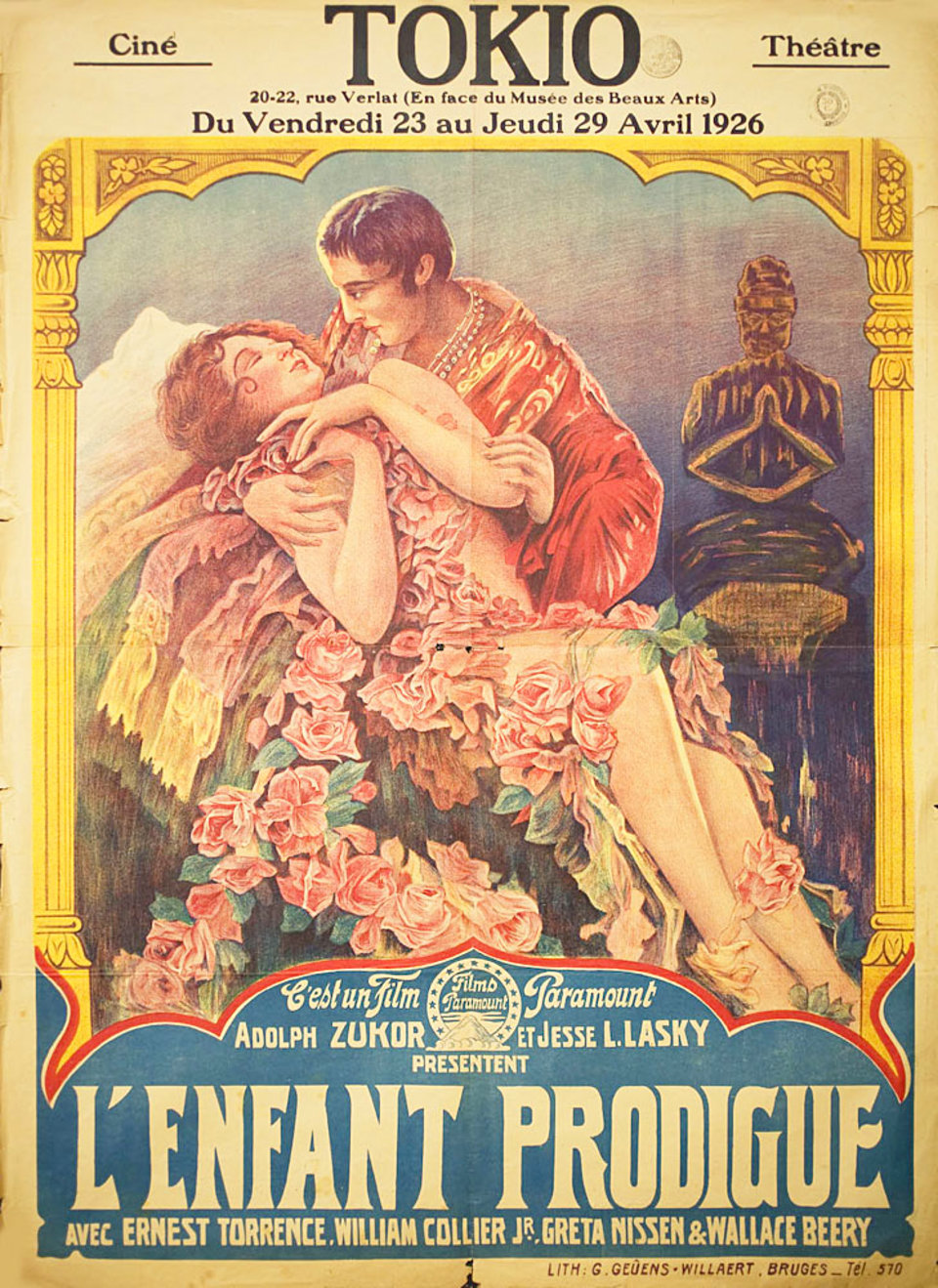 The Wanderer Original 1926 Belgian A1 Movie Poster