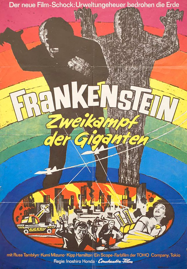 The War of the Gargantuas Original 1975 German A1 Movie Poster