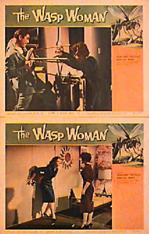 The Wasp Woman Original 1959 U.S. Scene Card Set of 2