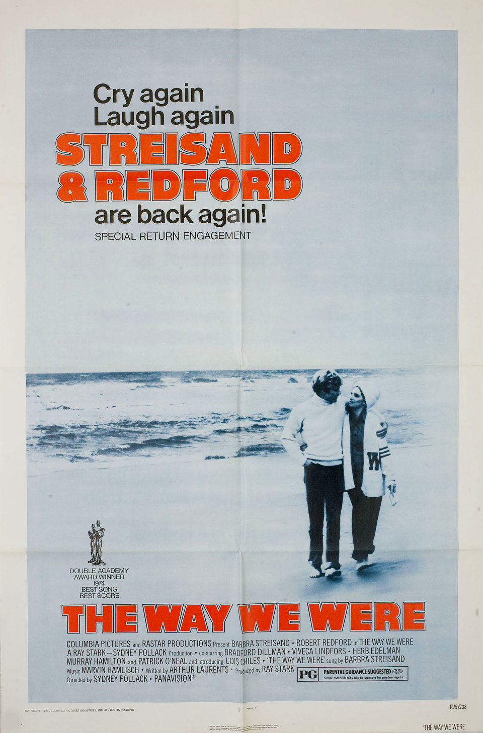 The Way We Were Original R1975 U.S. One Sheet Movie Poster