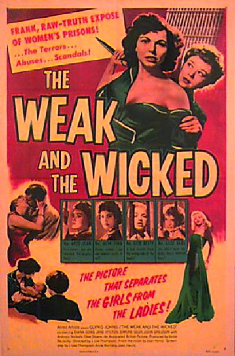 The Weak and the Wicked Original 1954 U.S. One Sheet Movie Poster