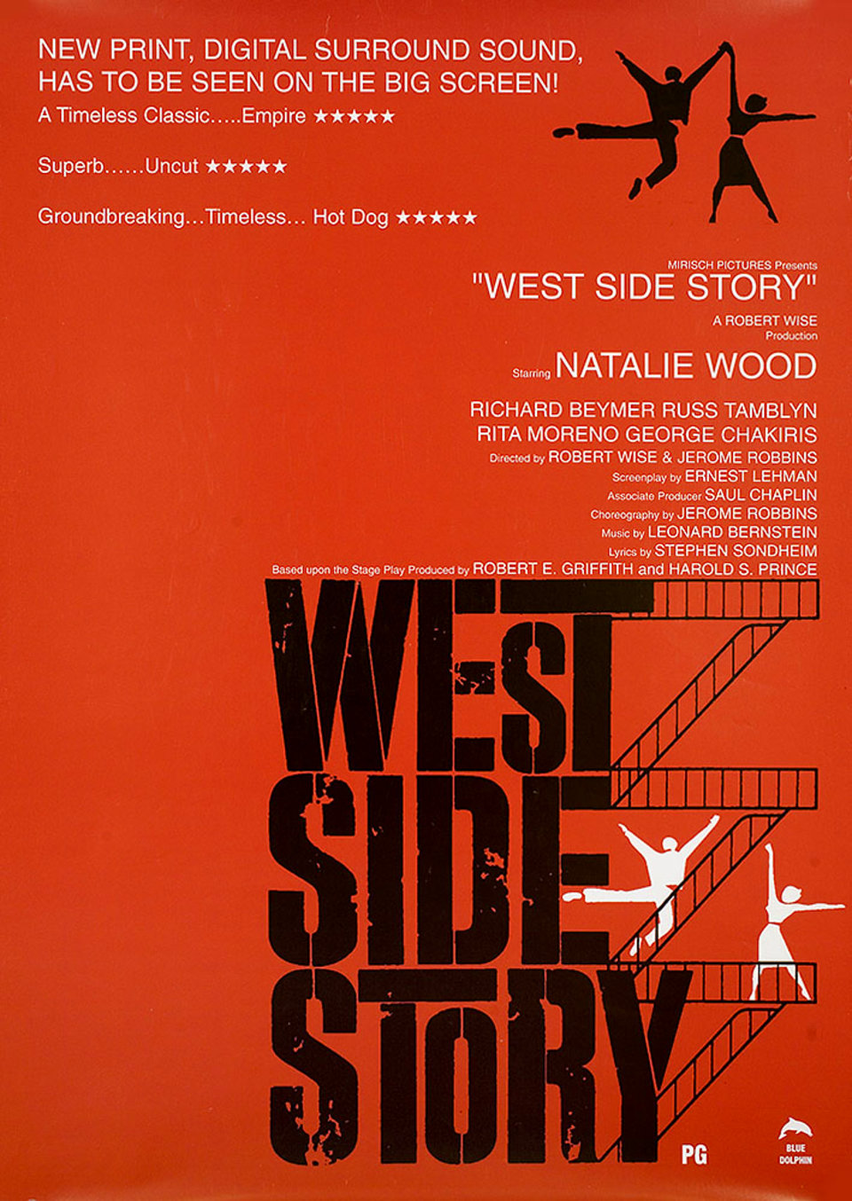 West Side Story Original R1990s British Double Crown Movie Poster