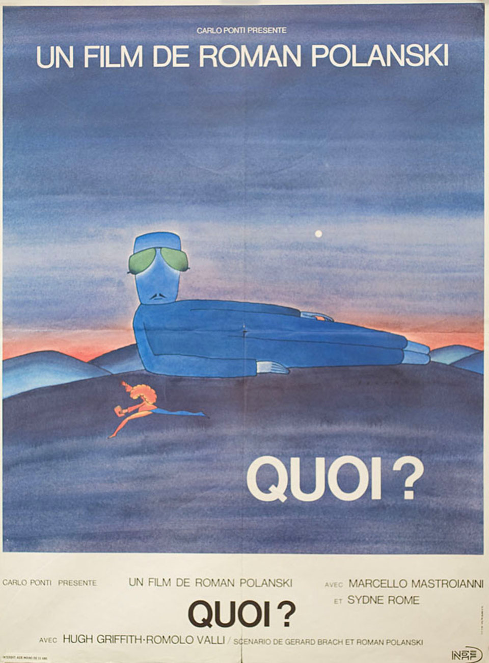 What? Original 1972 French Moyenne Movie Poster