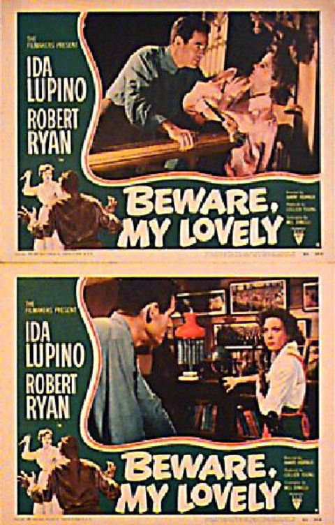 Beware, My Lovely Original 1952 U.S. Scene Card Set of 4