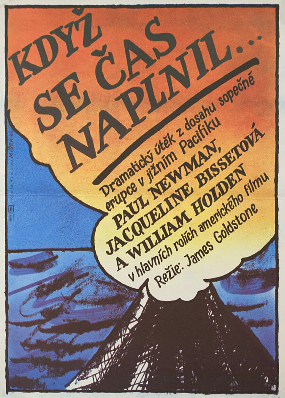 When Time Ran Out... Original 1983 Czech A3 Movie Poster
