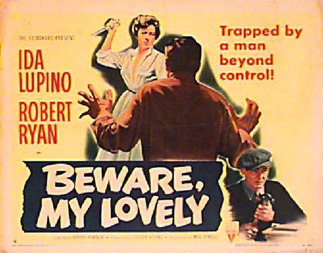 Beware, My Lovely Original 1952 U.S. Half Sheet Movie Poster