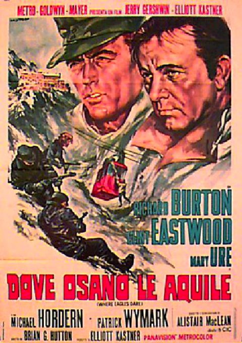 Where Eagles Dare Original 1969 Italian Due Foglio Movie Poster